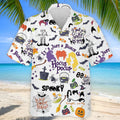 Halloween Witch Pattern Golf Polo Shirt, Mens Golf Shirts, Golf Apparel For Men