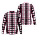 Black Pink Argyle Men's Golf Polo Shirt, Golf Gift For Men, Golfing Apparel, Matching Golf Shirt