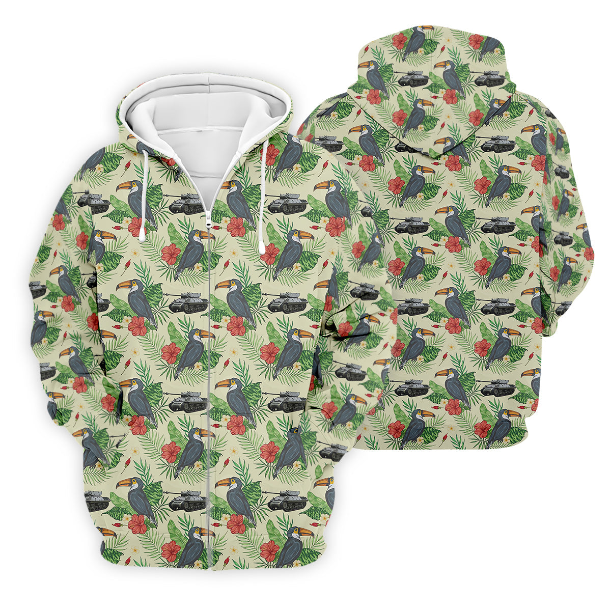 Tropical Toucan Golf Polo Shirts, Golfing Apparel, Men Golf Gift, Funny Golf Shirt, Tropical Shirt