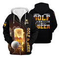 Weekend Forecast Golf With A Change Of Beer Custom Golf Polo Shirt, Mens Golf Gift, Golf Lover Gift