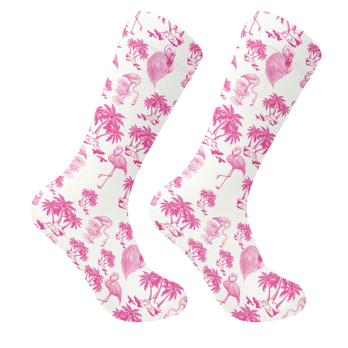 Funny Flamingo Coconut Men Golf Socks, Pink Flamingo Socks, Best Socks For Men, Funny Dad Gifts