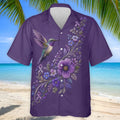 Cancer Awareness Purple Ribbon Floral Polo Shirt, Mens Golf Polo, Golf Shirts For Men