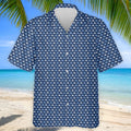 Blue Funny Middle Finger Golf Pattern Polo Shirt, Golf Polo Shirts For Men, Mens Golf Apparel