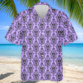 Purple Demon Face And Bat Halloween Polo Shirt, Golf Shirts For Men, Mens Golf Apparel