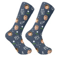 Best Dad By Par Custom Face Kids Photo, Golf Socks, Fun Socks For Men, Christmas Golf Gift