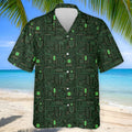 Computer Circuit Board Hawaiian Golf Shirt, Coder Gift Men's Golf Shirt, Polo Shirts For Men