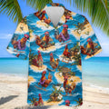 Cool Rooster Beach Vacation Hawaiian Golf Shirt, Mens Golf Polo, Printed Golf Shirts