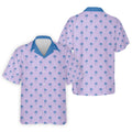Palm Tree Pattern Hawaiian Polo Golf Shirts, Mens Hawaiian Golf Shirts, Matching Golf Shirts For Couple
