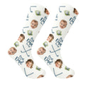 Best Dad By Par Custom Face Kids Photo, Funny Golf Socks, Fun Socks For Men, Christmas Golf Gift
