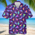 Retro Memphis Geometric Pattern Golf Polo Shirt, Men's Golf Shirt, Golf Apparel For Men