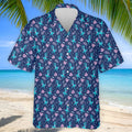 Funny Dinosaur Golfer Tropical Pattern Polo Shirt, Mens Golf Polo, Printed Golf Shirts
