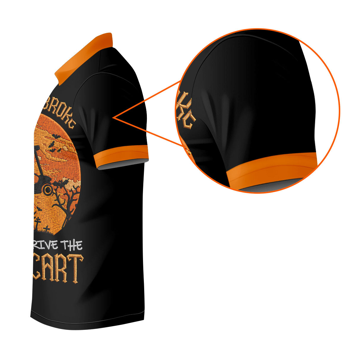 Broom Broke Now I Drive Golf Cart Halloween Polo Shirt, Women’s Golf Polo, Ladies Golf Top