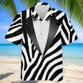 Zebra Pattern Funny Costume Hawaiian Golf Shirt, Polo Shirts For Men, Golf Shirts For Men