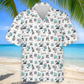 White Desert Golf Pattern Golf Polo Shirt, Golf Polo Shirts For Men, Hawaiian Golf Shirt