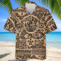 Polynesian Tribal Hawaiian Golf Shirt, Golf Shirts For Men, Mens Golf Apparel