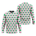 Green Pink Argyle Men Golf Shirts, Funny Golf Polos, Unique Gift For Golfer