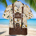 Oktoberfest Lederhosen Beer Pattern Golf Polo Shirt, Hawaiian Golf Shirt, Mens Golf Polo