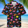 Dinosaur Lover Colorful Golf Shirt, Men’s Golf Shirt, Golf Polo Shirts For Men
