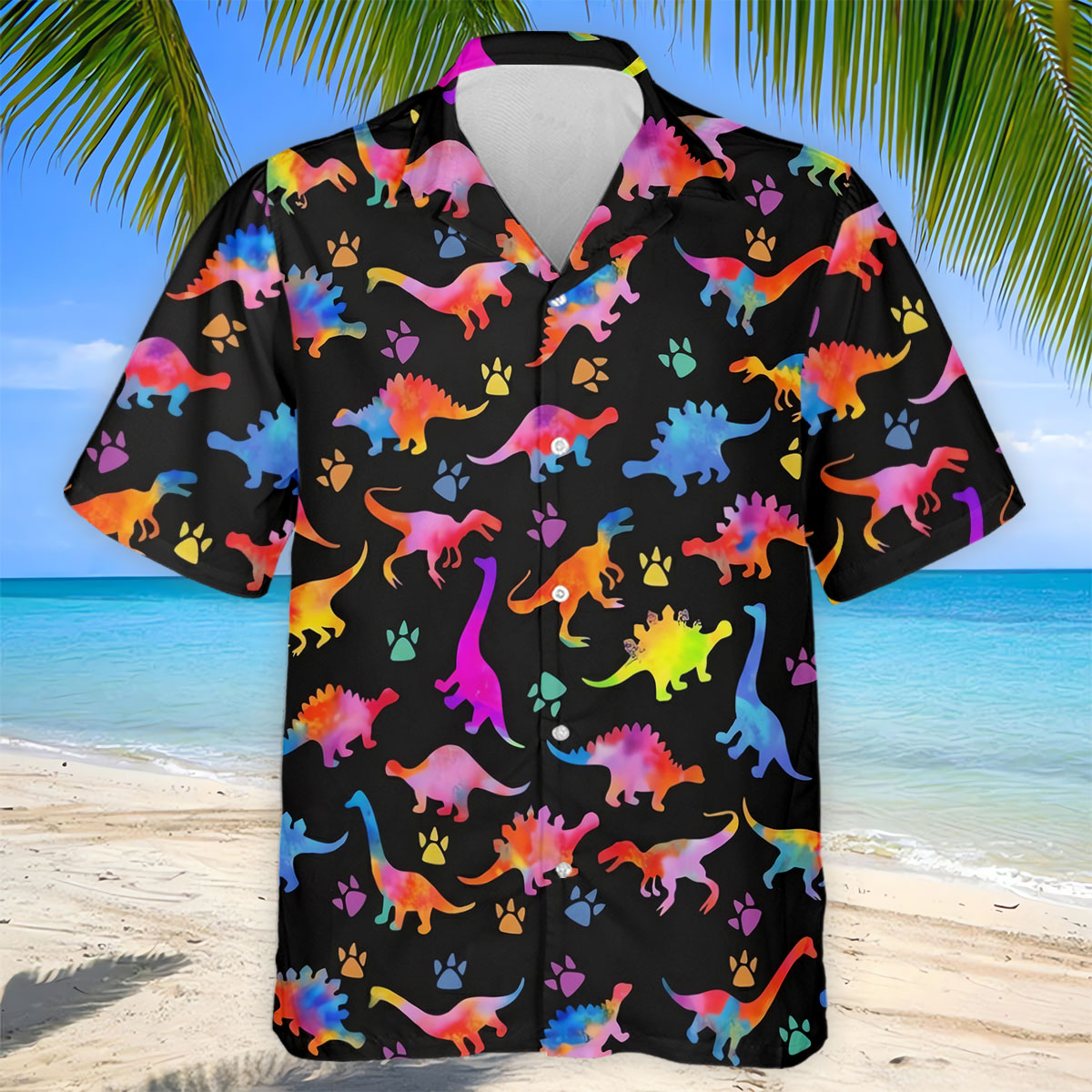 Dinosaur Lover Colorful Golf Shirt, Men’s Golf Shirt, Golf Polo Shirts For Men