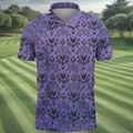 Hitchhiking Ghosts Men's Golf Polo Shirt, Halloween Golfing Apparel, Mens Golf Gift