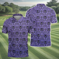 Hitchhiking Ghosts Men's Golf Polo Shirt, Halloween Golfing Apparel, Mens Golf Gift