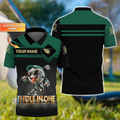 Hole In One Funny Golf Ball, Custom Men's Golf Polo Shirt, Golfing Apparel, Funny Golf Shirt, Gift For Golfers