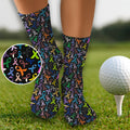Cancer Awareness Ribbons Golf Socks, Christmas Golf Gift, Golfing Apparel