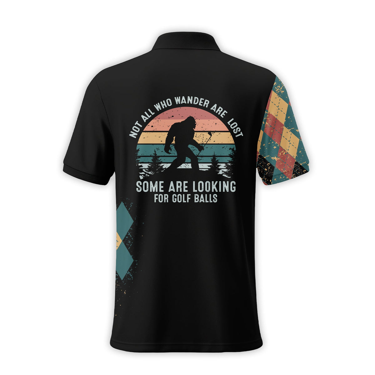 Not All Who Wonder Are Lost, Custom Polo Shirt, Present For Golfer
