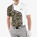 Camo Polo Shirt, Custom Polo Golf Shirt, Present For Golfer