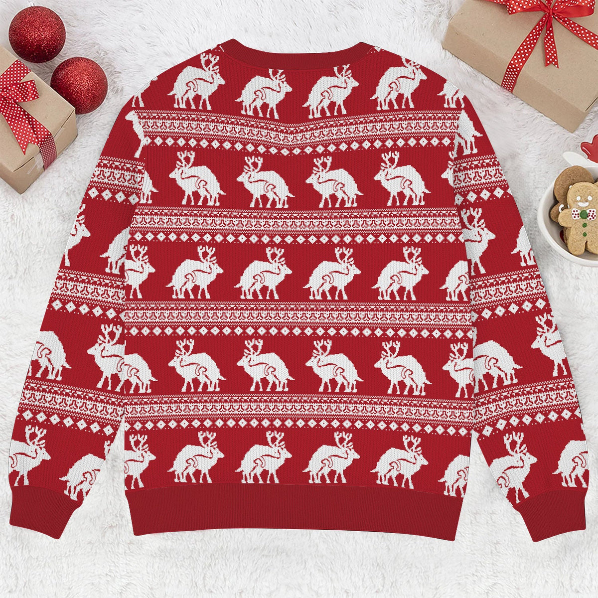 Reindeer Humping Seamless Pattern Golf Shirt, Golf Ugly Sweater, Christmas Golf Shirt, Golf Sweater