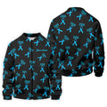 Prostate Cancer Awareness Blue Ribbon Golf Tops For Men, Unique Gift For Golfer, Golfing Apparel