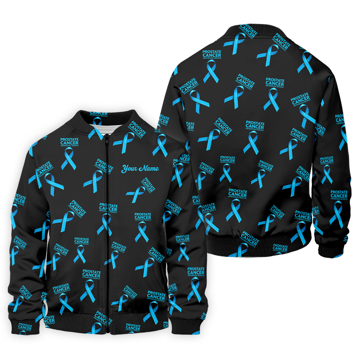 Prostate Cancer Awareness Blue Ribbon Golf Tops For Men, Unique Gift For Golfer, Golfing Apparel