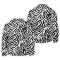Zebra Print Golf Shirt, Black White Animal Pattern Men's Golf Polo, Polo Shirts For Men