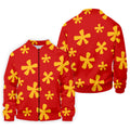 Red Hawaiian Floral Pattern Golf Polo Shirt, Hawaiian Golf Shirt, Golf Polo Shirts For Men