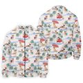 Summer Chihuahua Paradise Pattern Hawaiian Golf Polo, Golf Tops For Men, Golfing Apparel