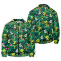 UFO and Alien Tropical Forest Hawaiian Golf Polo, Golf Tops For Men, Golfing Apparel
