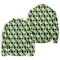 Green And White Argyle Pattern Beer St Patrick's Day Golf Shirt, Golf Tops For Men, Polo For Men