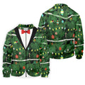 Christmas Tree Needles Green Festive Men's Golf Polo Shirts, Christmas Golf Shirt, Golf Gift For Men