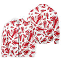 Lobster Pattern Vintage Hawaiian Golf Shirt, Men's Golf Shirt, Polo Shirts For Men