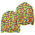 It's Okay To Be Different Autism Puzzle Golf Tops For Men, Autism Awareness Colors Golf Shirts For Men