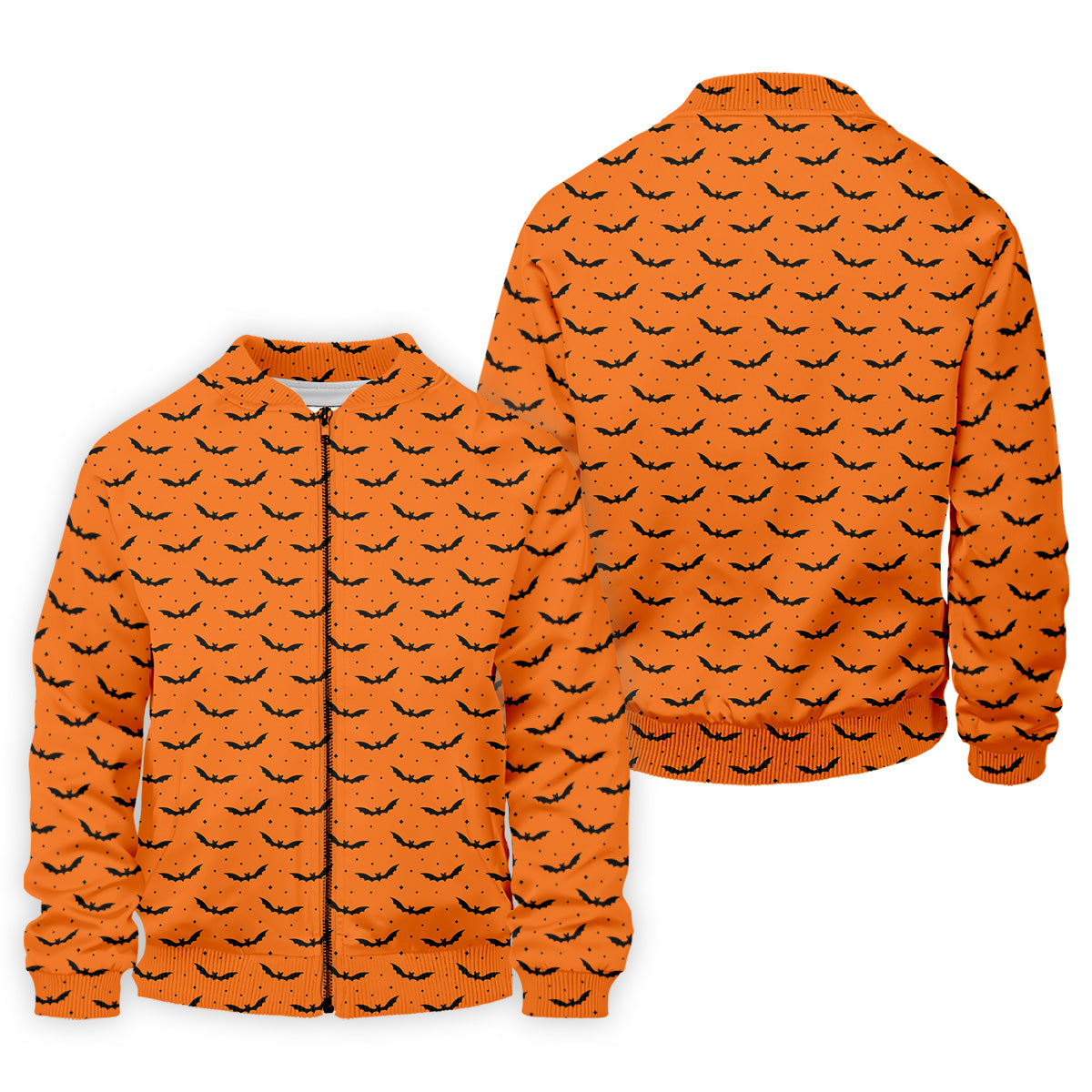 Spooky Bats Orange Halloween Golf Shirt, Polo Shirts For Men, Golf Gift For Men, Golfing Apparel