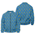 Cartoon Cactus Golfer Blue Golf Shirt, Mens Golf Polo, Golf Apparel For Men, Printed Golf Shirts