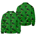Green Witch Bubble Pattern Halloween Polo Shirt, Polo Shirts For Men, Men's Golf Shirt