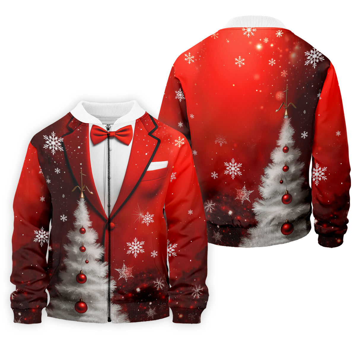 Snow Pine Tree Black And Red Christmas Men's Golf Polo Shirts, Christmas Golf Shirt, Golf Gift For Men