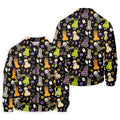 Funny Adult Halloween Cookie Pattern Polo Shirt, Men's Golf Shirt, Printed Golf Shirts