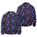 Retro Memphis Geometric Pattern Golf Polo Shirt, Men's Golf Polo, Golf Polo Shirts For Men