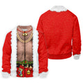 Funny Santa Gold Chain Christmas Golf Shirt, Mens Golf Polo, Golf Apparel For Men