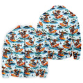 Funny Dachshund Surfing Beach Hawaiian Golf Shirt, Summer Vibe Golf Shirts For Men