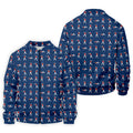 Cartoon Figures Golf Pose Navy Golf Shirt, Golf Tops For Men, Polo Shirts For Men, Golf Shirts For Men