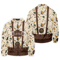 Oktoberfest Lederhosen Beer Pattern Golf Polo Shirt, Hawaiian Golf Shirt, Mens Golf Polo